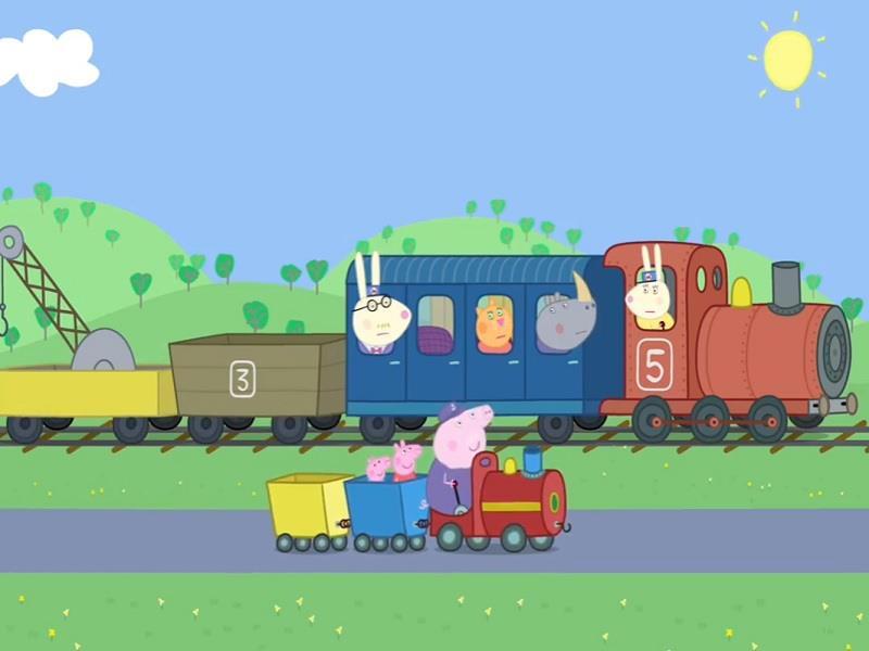 Peppa Pig S04E20 Grandpa Pigs Train To The Rescue