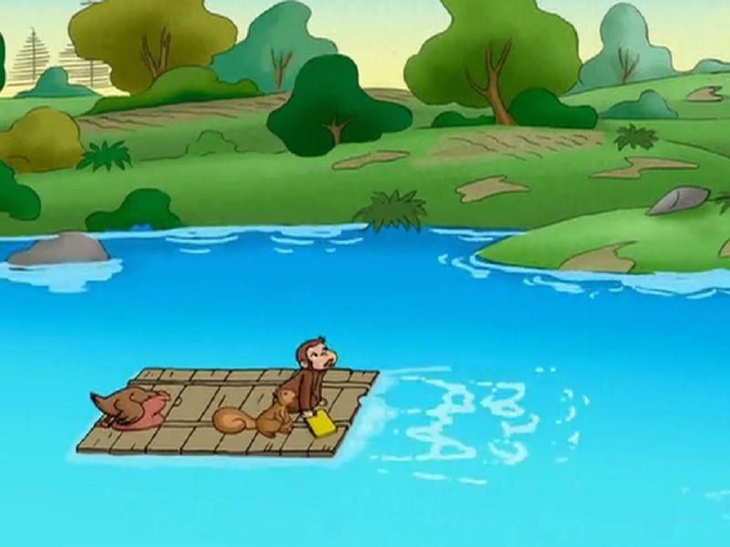 Curious George S01E14 George Goes Up The River